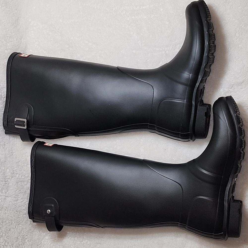Hunter Women's Original Tall Rain Boots Black Size 8 - Picture 9 of 16